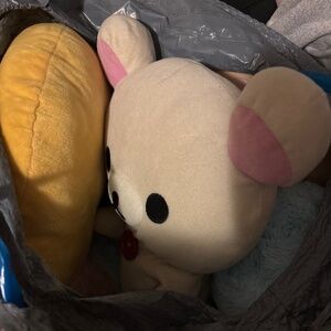 Bag full of stuffed animals